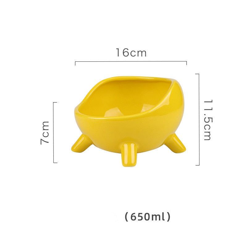 New High Foot Pet Cat Bowls With Raised Stand Pet Ceramic Bowl Pet Food and Water Bowls For Cats Dogs Feeders Pet Products