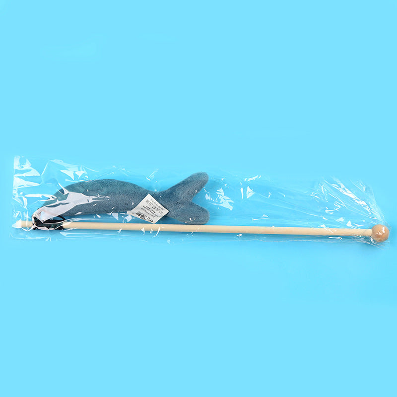 Whale cat toy funny cat rock blue small fish funny cat bell cloth fish funny cat mint fish wholesale
