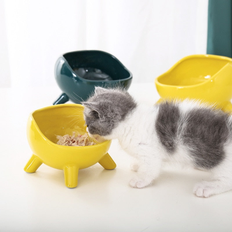New High Foot Pet Cat Bowls With Raised Stand Pet Ceramic Bowl Pet Food and Water Bowls For Cats Dogs Feeders Pet Products
