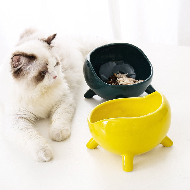 New High Foot Pet Cat Bowls With Raised Stand Pet Ceramic Bowl Pet Food and Water Bowls For Cats Dogs Feeders Pet Products