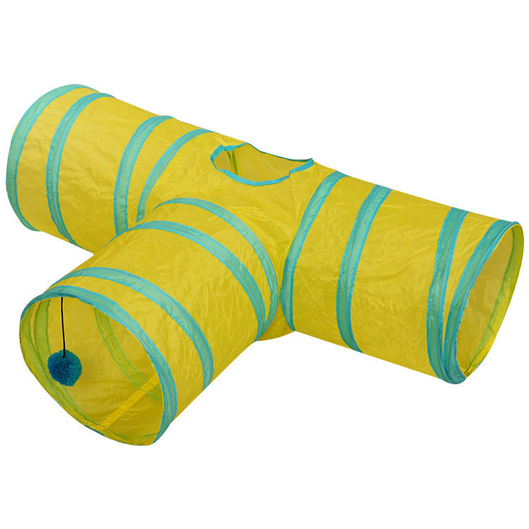 Pet dog tunneling toy pet cat channel roll dragon cat tunnel three-way dog farm training