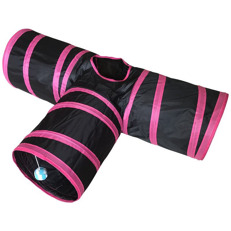 Pet dog tunneling toy pet cat channel roll dragon cat tunnel three-way dog farm training
