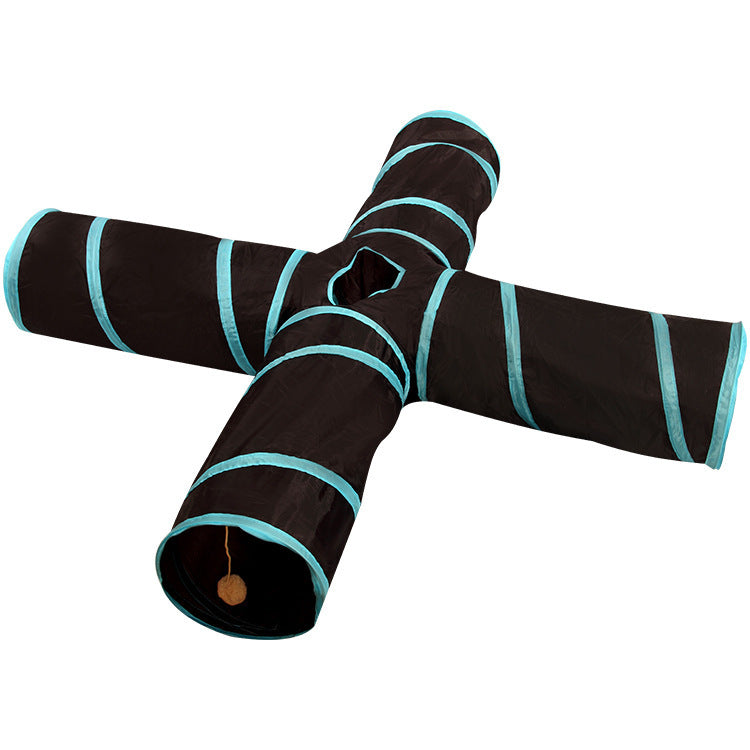 Pet dog tunneling toy pet cat channel roll dragon cat tunnel three-way dog farm training