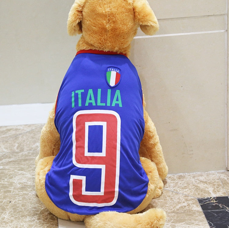 Summer pet Vest Ventilate Dog Clothes for Small Large Dogs Cotton Printed Basketball Football Jersey Vest Shirt Cat Dogs Outfit