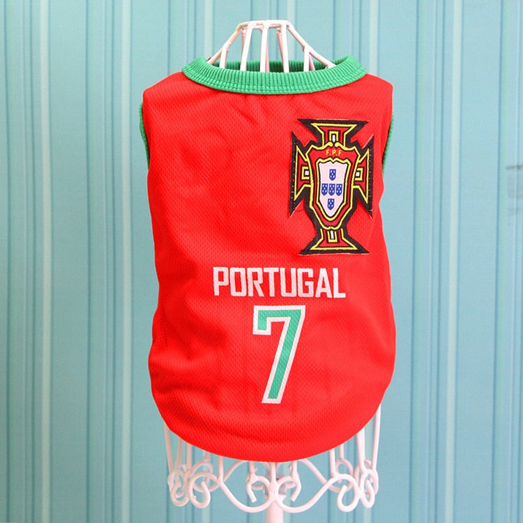 Dog Shirt Cat Clothes Ventilate for Big Dog Puppy Summer Clothes World Cup Jersey Spring Summer Dog Vest Sweatshirt chihuahua