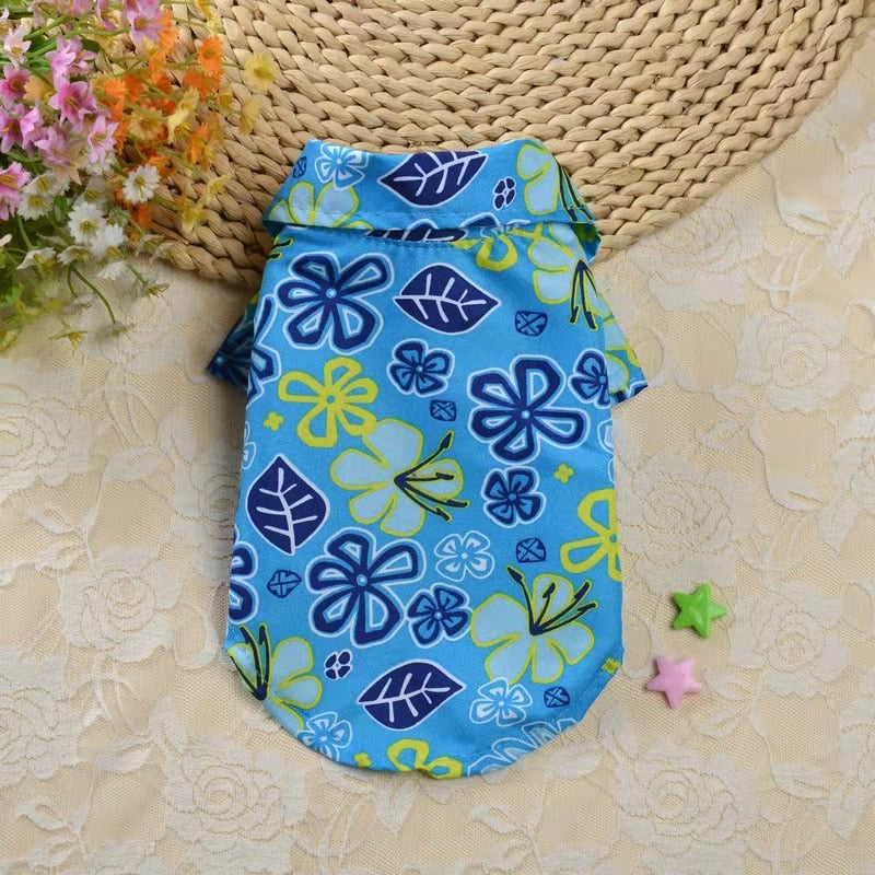 Pet Shirt Pleasantly Cool Coat Spring Summer Sunscreen Beach Suit Fashion Casual T-shirt Puppy Chihuahua Printed Sweatshirt