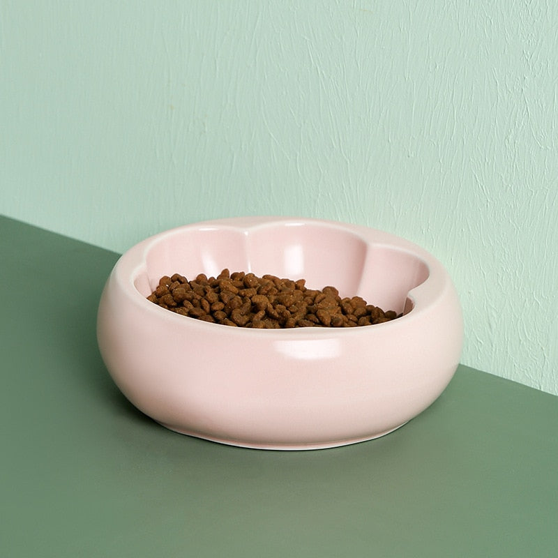 500ML Cat Water Bowl Matte Ceramic Small Dog Drinking Eating Feeders Anti-slip and Anti-tipping Puppy Pet Feeding Bowls