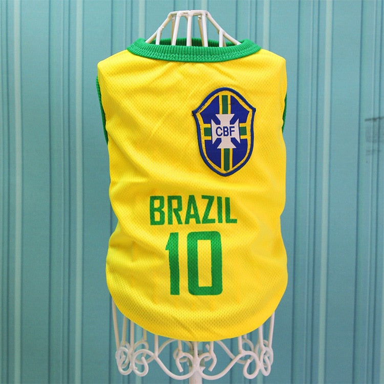 Dog Shirt Cat Clothes Ventilate for Big Dog Puppy Summer Clothes World Cup Jersey Spring Summer Dog Vest Sweatshirt chihuahua