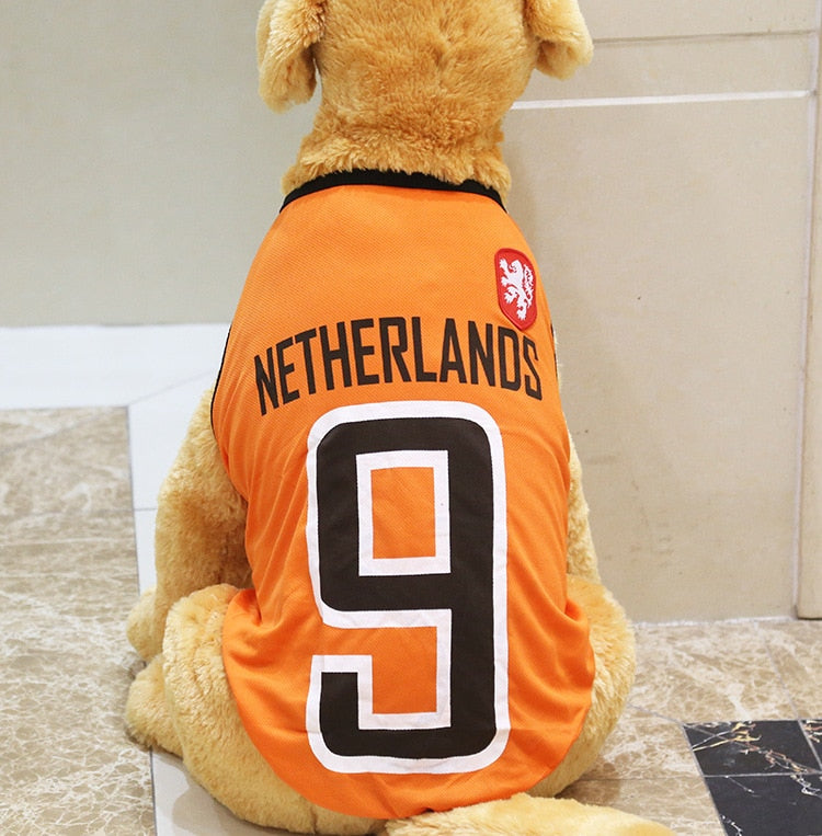 Summer pet Vest Ventilate Dog Clothes for Small Large Dogs Cotton Printed Basketball Football Jersey Vest Shirt Cat Dogs Outfit
