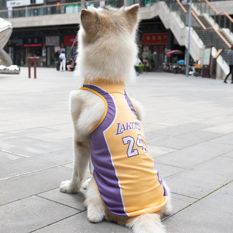 Summer pet Vest Ventilate Dog Clothes for Small Large Dogs Cotton Printed Basketball Football Jersey Vest Shirt Cat Dogs Outfit