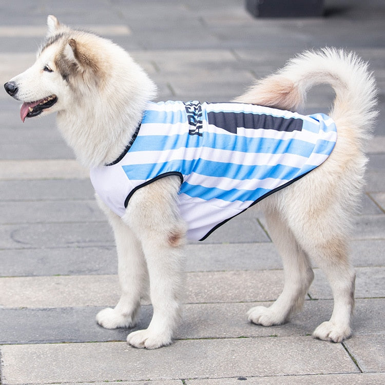 Summer pet Vest Ventilate Dog Clothes for Small Large Dogs Cotton Printed Basketball Football Jersey Vest Shirt Cat Dogs Outfit