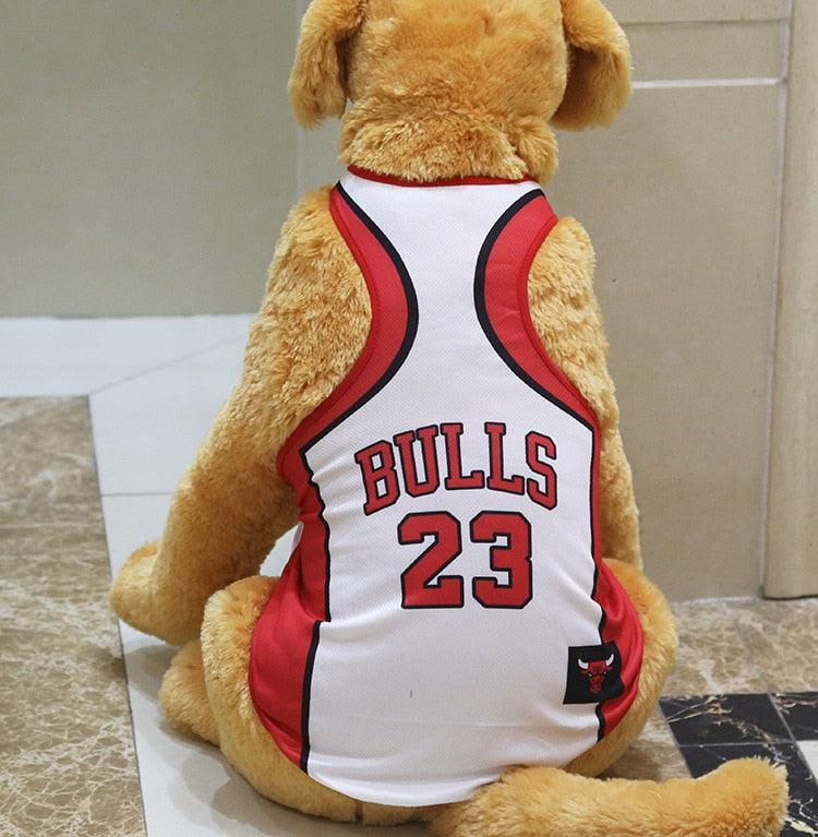 Summer pet Vest Ventilate Dog Clothes for Small Large Dogs Cotton Printed Basketball Football Jersey Vest Shirt Cat Dogs Outfit